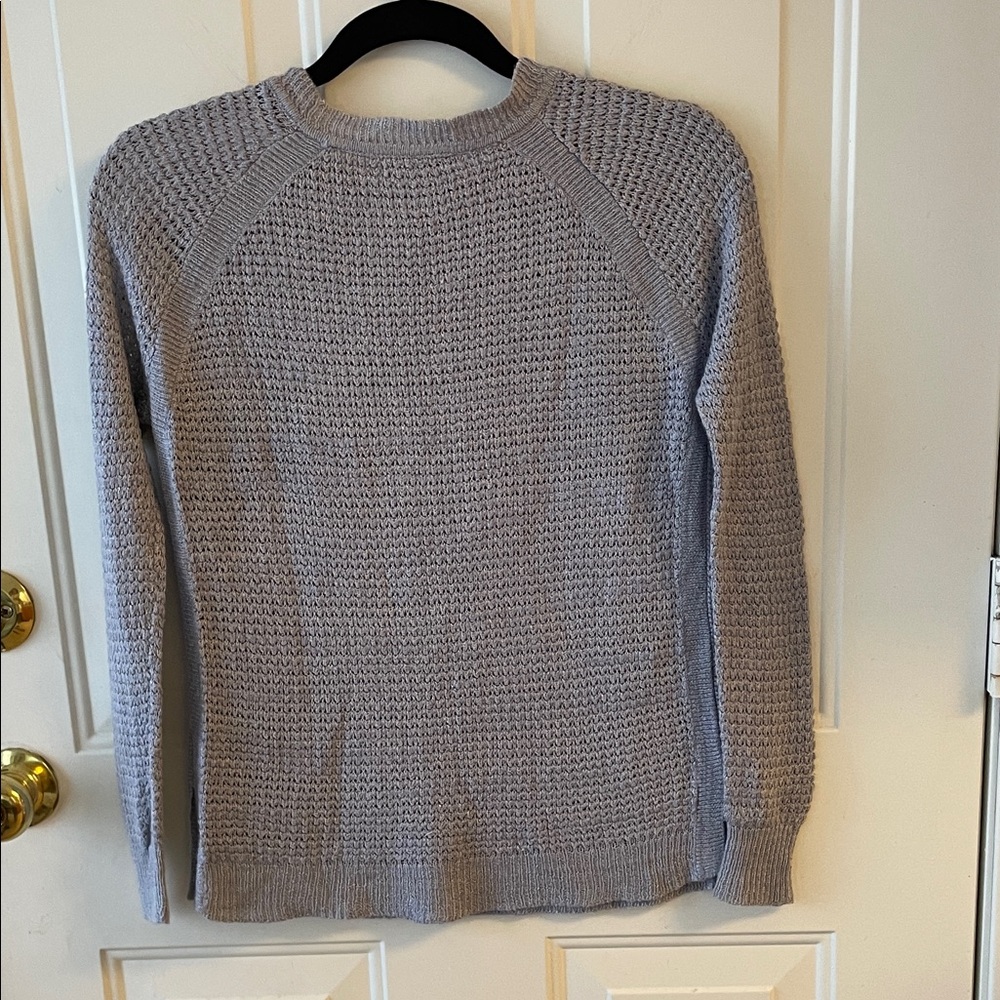 J. Crew Light Gray Textured Sweater Lightweight Size XS. Spring Summer - Picture 2 of 6